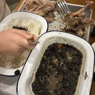 Quarter Chicken with Rice and Beans