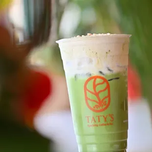 Banana Creme Matcha Latte