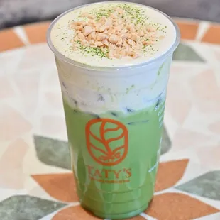 Banana Creme Matcha Latte