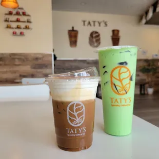 Free house milk coffee during soft opening. And pandan milk with grass jelly