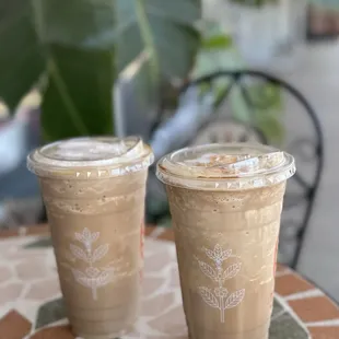 Our ice blended coconut coffee has a nice string coconut flavor.  Just one size one pricing.