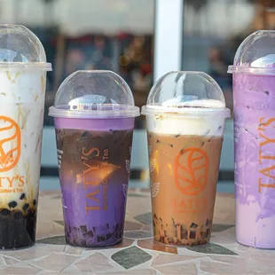 Ube Foam Matcha Latte