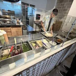 a man preparing food