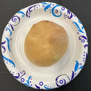 a pastry on a paper plate