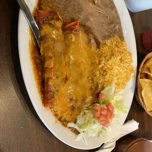 Mi favorita plata de enchiladas de queso