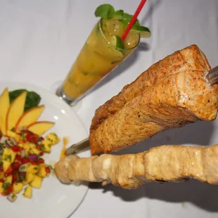 grilled fish, food