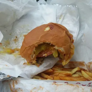 Burger w/fries...$3.25