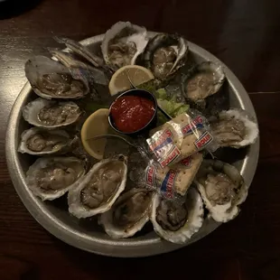 Oysters on the half shell