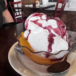 Dessert- peach melba