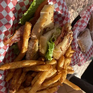 Delicious BLT and fries!
