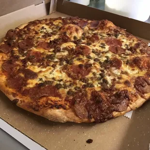 a pizza in a box