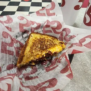 Pimento and bacon on grilled toast