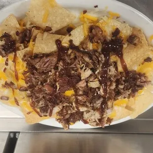 Pulled pork nachos