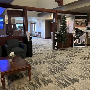 the lobby area