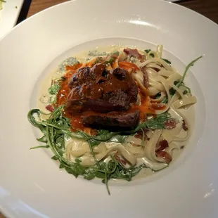 Steak &amp; blue cheese pasta