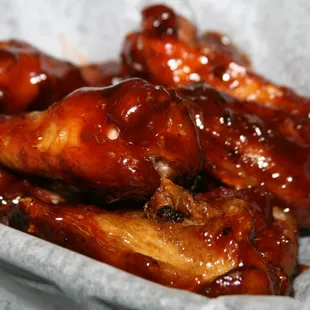 We start with fresh wings, brine and then smoke for a unique flavor second to none!