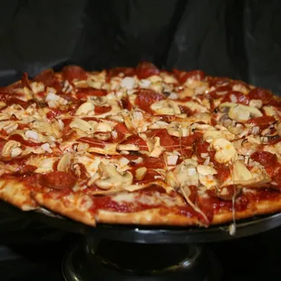 We create a mouth watering pizza using the finest ingredients including Grande Provolone cheese and an abundance of toppings