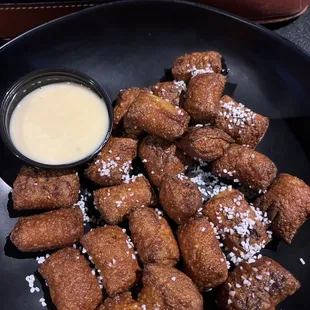 Pretzel bites. Usually comes with spicy mustard too.