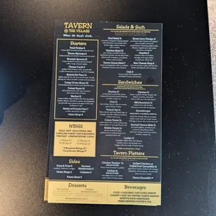Food menu
