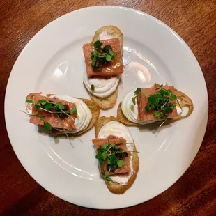 Sockeye Salmon Crostini