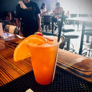 a glass of orange juice