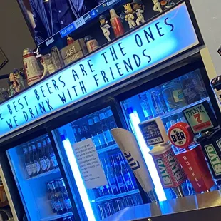 Beer cooler! Could the sign be any truer?!