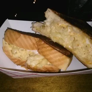 The mac and cheese grilled cheese, from the gadfly grilled cheese express crazy!