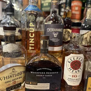Check out our great whiskey selection!  Woodford Reserve Double Oak has our vote.