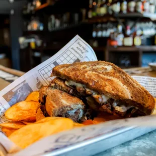 Warm, cheesy, and hearty. Our take on a classic, the patty melt.