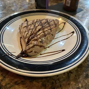 This tuna is cooked rare! It was perfection!