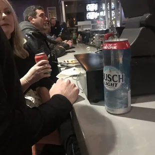 Only this girl got to eat at the bar