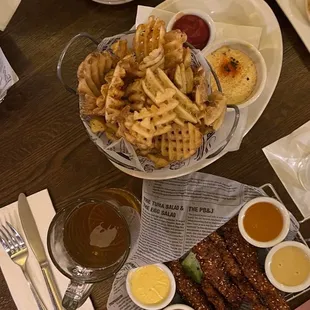 a table full of food