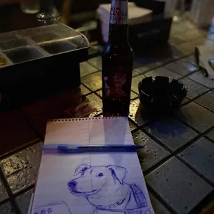 a drawing of a dog