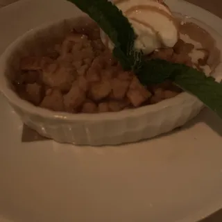 Warm Golden Delicious Apple Crisp