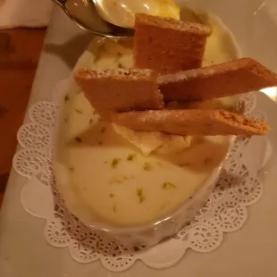 Deconstructed key lime pie.