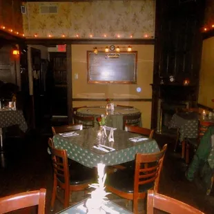 Warm rear dining room