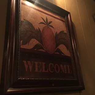 Hanging in the back dining area.