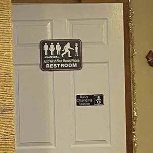 Restroom signs..pretty unique!
