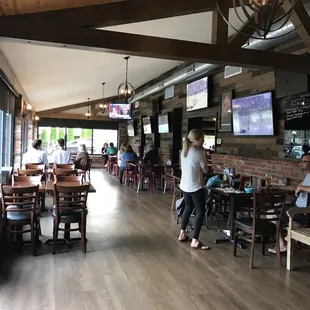 people sitting at tables