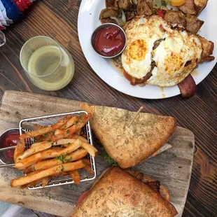 Chicken sandwich &amp; biscuit stack