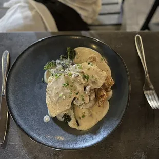 a plate of food on a table