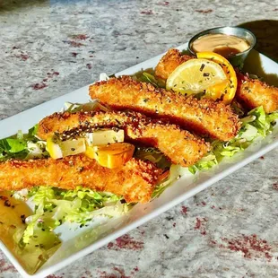 Furikake Panko Crusted Calamari Steak Strips