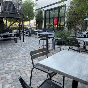 The rear patio