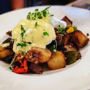 a plate of food on a table