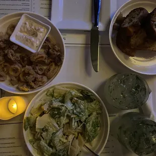 Garlic Bread Caesar Calamari Bacco 175 Bacco 175