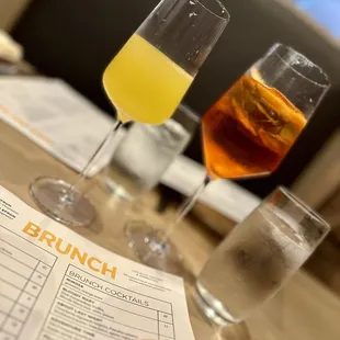 Aperol spritz and mimosa