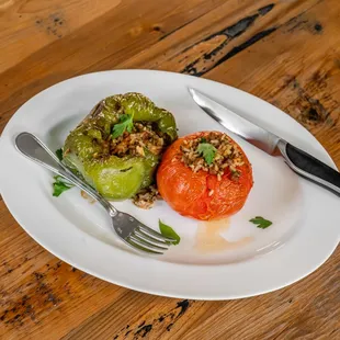 Stuffed Tomato &amp; Pepper