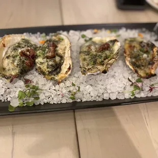 Baked oysters