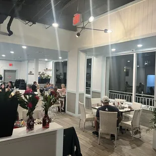 people sitting at tables