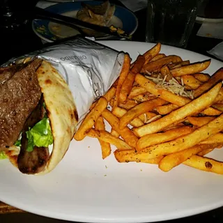 Gyro Pita and Opa Fries